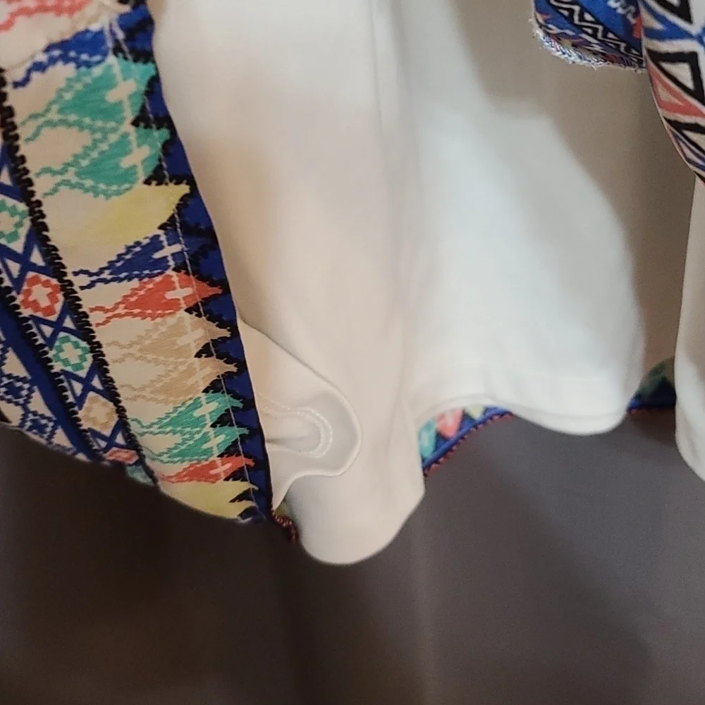 Lily Rose BoHo Style Dress Aztec Design Lined V-neck Summery Size M GUC … - Picture 8 of 9